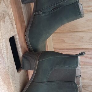 Olive Green Ankle Boots